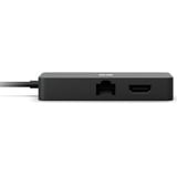 Microsoft Surface USB-C Travel Hub, Dockingstation schwarz, HDMI, RJ-45, USB-A, USB-C