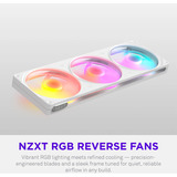 NZXT F360 RGB, Gehäuselüfter weiß, Reverse, 360 mm