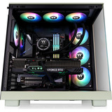 Thermaltake View 380 XL WS ARGB Matcha Green, Tower-Gehäuse hellgrün/holz, Tempered Glass x 2, Holzstruktur
