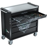 Wera 9702 Tool Rebel Werkstattwagen Stainless XXL 2, mit Bestückung, Werkzeugwagen schwarz/silber,  202-teilig, im exklusiven Tool Rebel Design