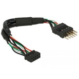 DeLOCK USB 2.0 Kabel, 10 Pin Header Buchse > 10 Pin Header Stecker schwarz, 12cm