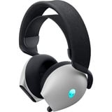 Dell Alienware Tri-Mode Wireless AW725H  Lunar Light, Gaming-Headset weiß, Hi-Res Audio, Bluetooth, 2,4 GHz, Kabel