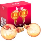 INNR Smart Filament Bulb E27 Vintage Globe, LED-Lampe 2er-Pack, ersetzt 30 Watt