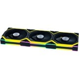 Lian Li UNI FAN SL120 Wireless, Gehäuselüfter schwarz, 3er-Pack inkl. Controller, Reverse, 124.5 mm
