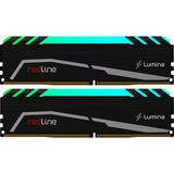 Mushkin DIMM 16 GB DDR4-2666 (2x 8 GB) Dual-Kit, Arbeitsspeicher schwarz, MLA4C266GHHF8GX2, Redline Lumina RGB, INTEL XMP