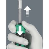 Wera Kraftform Kompakt 28 RA mit Tasche, Bit-Satz schwarz/grün, 6-teilig, 1/4", mit Ratschenfunktion und Edelstahl-Bithalter