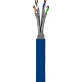 goobay Netzwerkkabel Cat.7a S/FTP (PiMF) Dca blau, 50 Meter, doppelt geschirmt