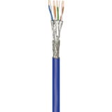 goobay Netzwerkkabel Cat.7a S/FTP (PiMF) Dca blau, 50 Meter, doppelt geschirmt