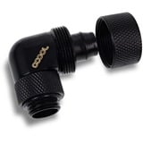 Alphacool Eiszapfen 16/10mm Anschraubtülle 90° drehbar G1/4, Verbindung schwarz, für weiche Schläuche (PVC, Silikon, Neoprene)