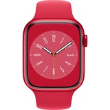 Apple Watch Series 8, Smartwatch rot, 45 mm, Sportarmband, Aluminium-Gehäuse
