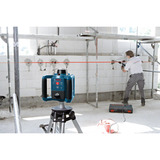 Bosch Rotationslaser GRL 300 HV Professional blau/schwarz, rote Laserlinie, mit Laser-Empfänger LR 45, VARTA Ladegerät + Akkus, in L-BOXX