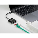 DeLOCK Adapter USB-C > Gigabit LAN, mit PD Anschluss schwarz