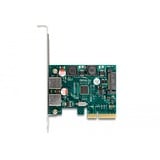 DeLOCK PCI Express x4 Karte zu 2 x extern USB 10 Gbps Typ-A Buchse, USB-Controller 