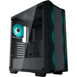 DeepCool CC560, Tower-Gehäuse schwarz, Tempered Glass