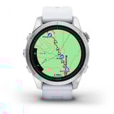 Garmin epix Pro (Gen 2) Standard Edition, Smartwatch weiß/silber, 42 mm, Silikon-Armband