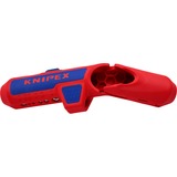 KNIPEX ErgoStrip Universal-Abmantelungswerkzeug, Abisolier-/ Abmantelungswerkzeug rot/blau, für Rechtshänder