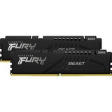 Kingston FURY DIMM 16 GB DDR5-5200 (2x 8 GB) Dual-Kit, Arbeitsspeicher schwarz, KF552C36BBEK2-16, Beast, AMD EXPO