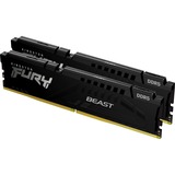 Kingston FURY DIMM 16 GB DDR5-5200 (2x 8 GB) Dual-Kit, Arbeitsspeicher schwarz, KF552C36BBEK2-16, Beast, AMD EXPO