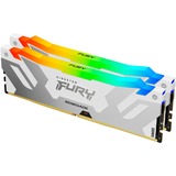 Kingston FURY DIMM 32 GB DDR5-7600 (2x 16 GB) Dual-Kit, Arbeitsspeicher weiß, KF576C38RWAK2-32, Renegade RGB XMP, INTEL XMP