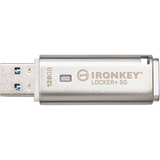 Kingston IronKey Locker+ 50 128 GB, USB-Stick aluminium, USB-A 3.2 Gen 1