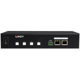 Lindy 4 Port IPower Switch (32622), Steckdosenleiste schwarz, Intelligente PDU mit 4 mess- und schaltbaren Stromausgängen