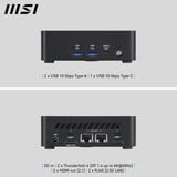 MSI Cubi NUC AI 1UMG-024AT, Mini-PC schwarz, Windows 11 Pro