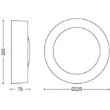 Philips Hue White & Color Ambiance Daylo Outdoor Wandleuchte, LED-Leuchte silber