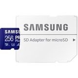 Samsung PRO Plus 256 GB microSDXC (2023), Speicherkarte blau, UHS-I U3, Class 10, V30, A2