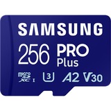 Samsung PRO Plus 256 GB microSDXC (2023), Speicherkarte blau, UHS-I U3, Class 10, V30, A2