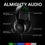 SteelSeries Arctis Nova 1X, Gaming-Headset schwarz/grün, 3.5 mm Klinke
