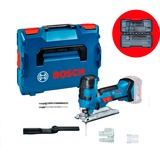 Bosch ProWeekend Bundle 07 GST 18V-Li S, Stichsäge blau/schwarz, ohne Akku und Ladegerät, in L-BOXX 136