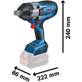 Bosch Professional PRO Akku-Schlagschrauber BITURBO GDS 18V-1050 H Professional, 18Volt blau/schwarz, 2x Akku ProCORE18V 5,5Ah, 3/4", in L-BOXX