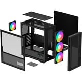 DeepCool CH560 Digital         , Tower-Gehäuse schwarz, Tempered Glass