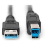 Digitus USB 3.2 Gen 1 Anschlusskabel USB-A > USB-B schwarz, 1,80 Meter