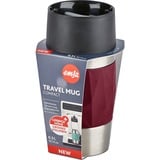 Emsa TRAVEL MUG Compact Thermobecher 0,3 Liter weinrot/edelstahl, Drehverschluss