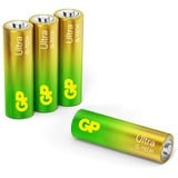 GP Batteries GP Ultra Alkaline Batterie AA Mignon Longlife, LR06, 1,5Volt 4 Stück, mit neuer G-Tech Technologie