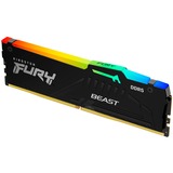 Kingston FURY DIMM 16 GB DDR5-6800, Arbeitsspeicher schwarz, KF568C34BBEA-16, FURY Beast RGB, INTEL XMP, AMD EXPO