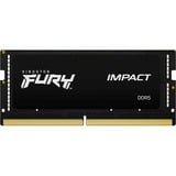 Kingston FURY SO-DIMM 16 GB DDR5-6400 , Arbeitsspeicher schwarz, KF564S38IB-16, Impact, INTEL XMP