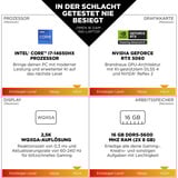OMEN 16-am0180ng, Gaming-Notebook schwarz, Intel® Core™ i7-14650HX, NVIDIA GeForce RTX 5070, 32 GB DDR5, 1 TB (1 TB SSD), Windows 11 Home