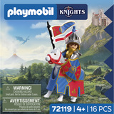 PLAYMOBIL 72119 Knights Anführer Löwenritter, Konstruktionsspielzeug 