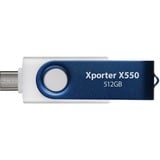 Patriot Xporter X550 512GB, USB-Stick blau/weiß, USB-A und USB-C 3.2 Gen 1