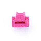 SMARTKEEPER ESSENTIAL RJ45 Port Lock (NL03) + Lock Key Basic (U03), Einsteckschloss Farbcode Pink, 10 Stück + 1 Schlüssel