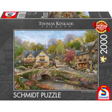 Schmidt Spiele Thomas Kinkade Studios: Sommer in Cobblestone Village, Puzzle 2000 Teile