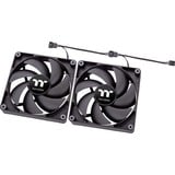 Thermaltake CT120 PC Cooling Fan, Gehäuselüfter schwarz, 2er Pack, 120 mm
