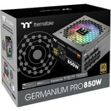 Thermaltake Germanium Pro RGB 850W, PC-Netzteil schwarz, 1x 12-Pin High Power GPU, 4x PCIe, Kabelmanagement, 850 Watt