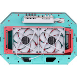 Thermaltake The Tower 600 Mint Strawberry, Tower-Gehäuse mint/rot, Tempered Glass x 3