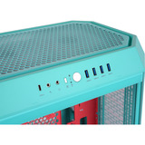 Thermaltake The Tower 600 Mint Strawberry, Tower-Gehäuse mint/rot, Tempered Glass x 3