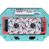 Thermaltake The Tower 600 , Tower-Gehäuse mint/rot, Tempered Glass x 3
