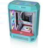 Thermaltake The Tower 600 , Tower-Gehäuse mint/rot, Tempered Glass x 3
