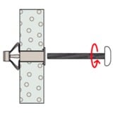 fischer Hohlraum-Metalldübel HM 4x32 S silber, 50 Stück, mit metrischer Schraube